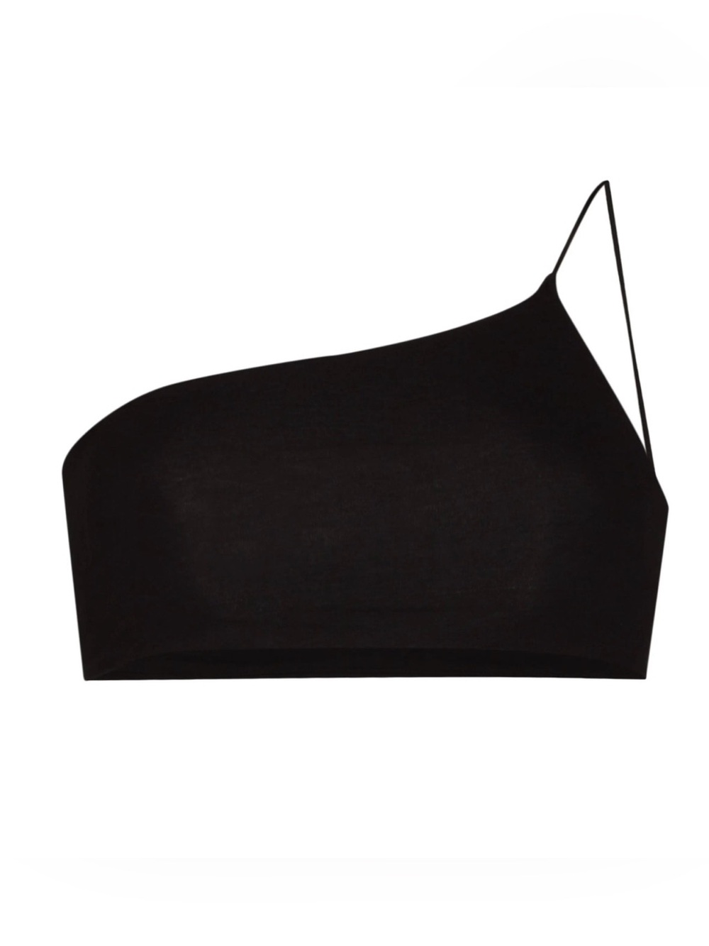 Skin One-Shoulder Black Crop Top